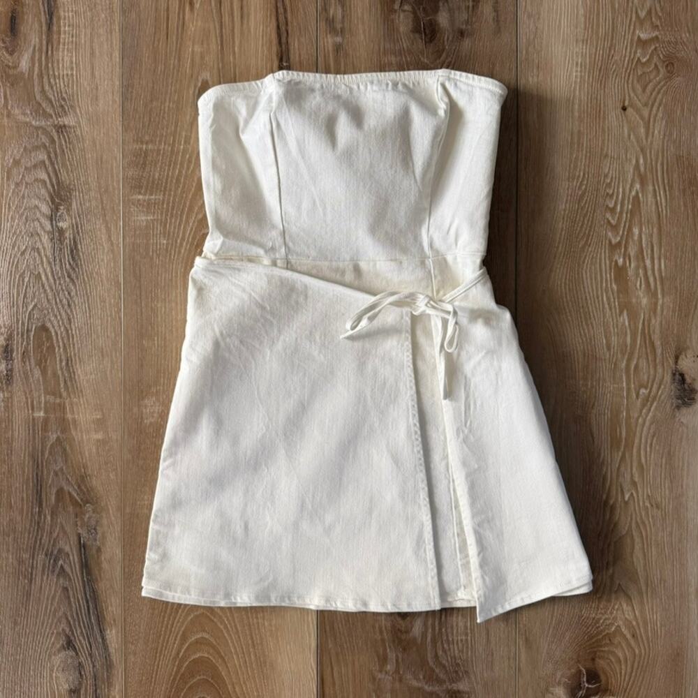 Urban Outfitters BDG Paige Strapless Wrap Mini Dress